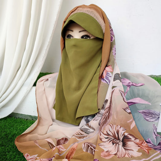 Instant Cap Hijab Set -Design 17