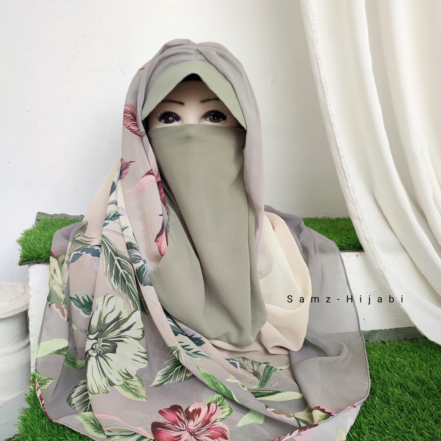Instant Cap Hijab Set -Design 14
