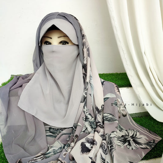 Instant Cap Hijab Set -Design 13