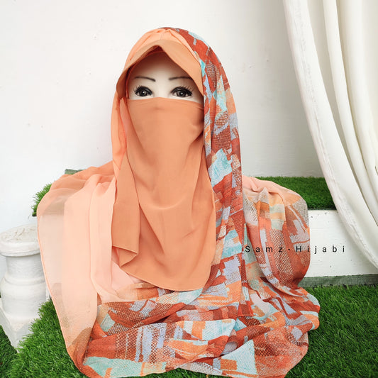Instant Cap Hijab Set _Design 10