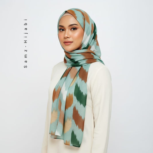 Wavy_Art Turkish Lawn Hijab_ Pastel Green