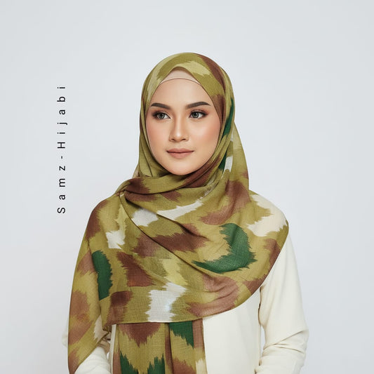 Wavy_Art Turkish Lawn Hijab_ Mustard