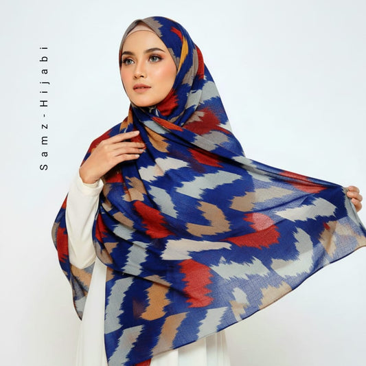 Wavy_Art Turkish Lawn Hijab_Blue