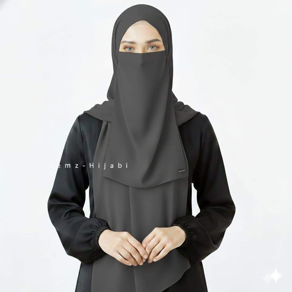Hijab Naqab Set Dark gray