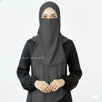 Hijab Naqab Set Dark gray