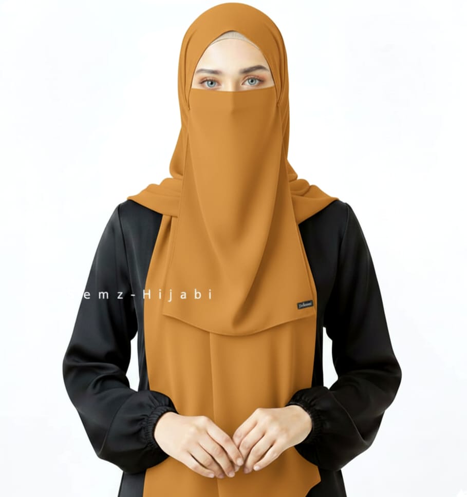 Hijab Naqab Set - Mustard
