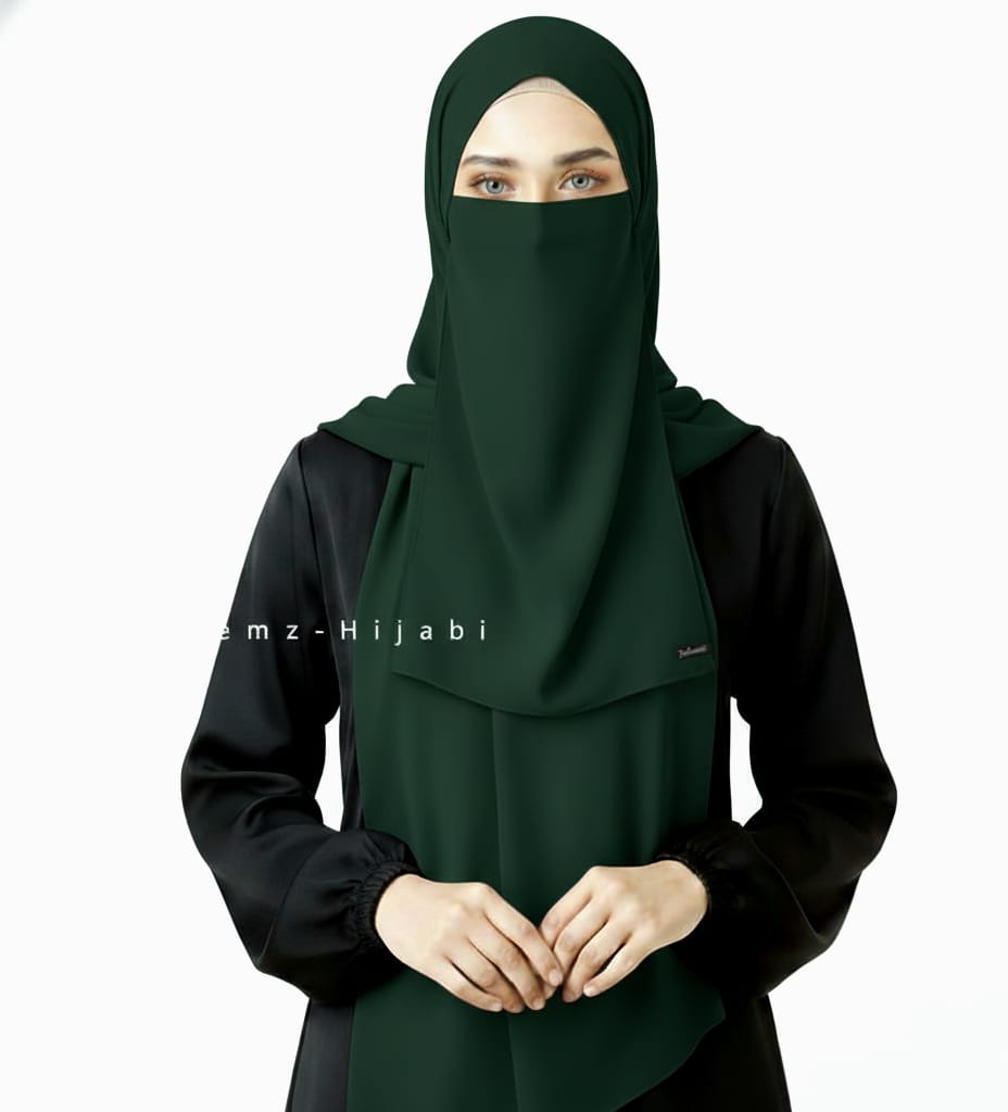 Hijab Naqab Set - Leaf Green