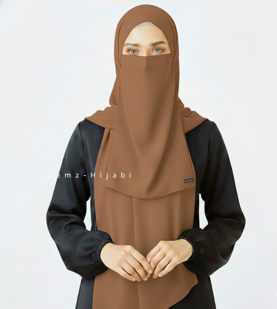 Hijab Naqab Set Camel Brown