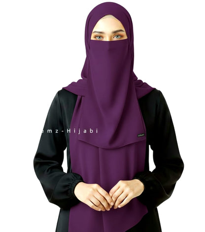 Hijab Naqab Set  Purple