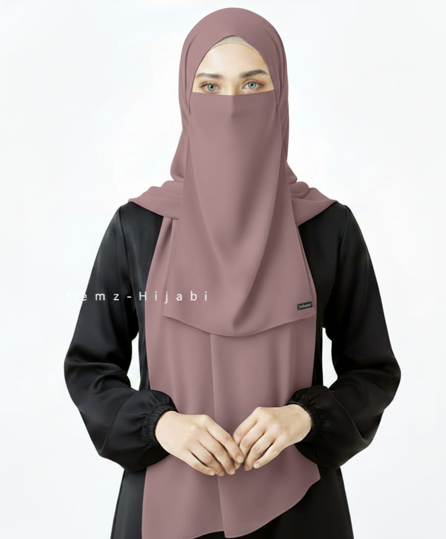 Hijab Naqab Set Mauve