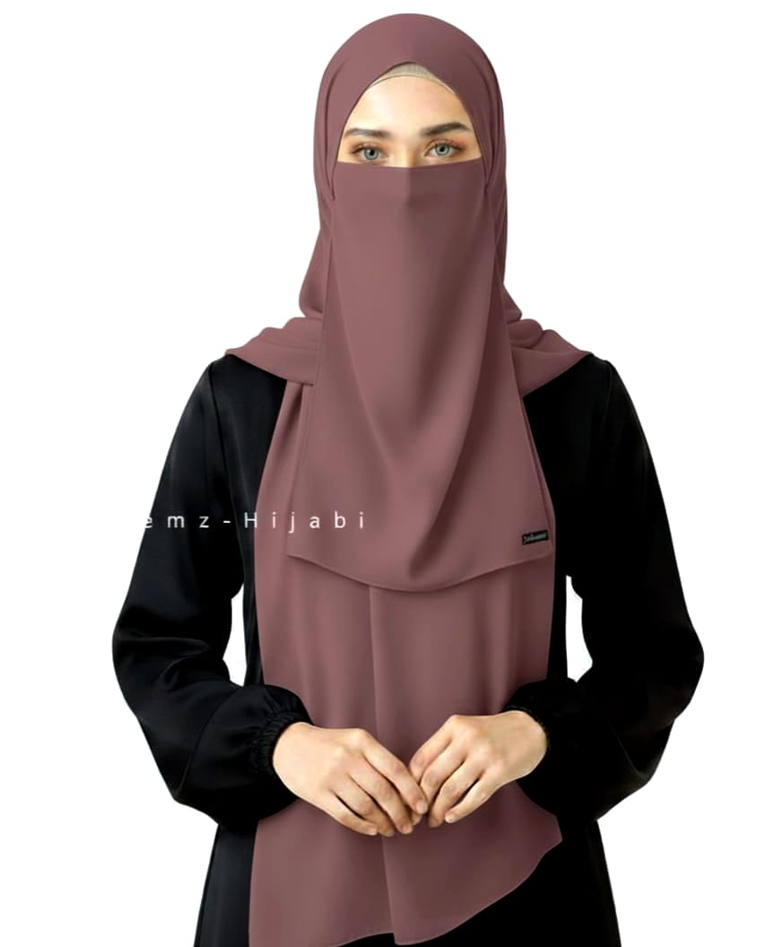 Hijab Naqab Set Dark mauve