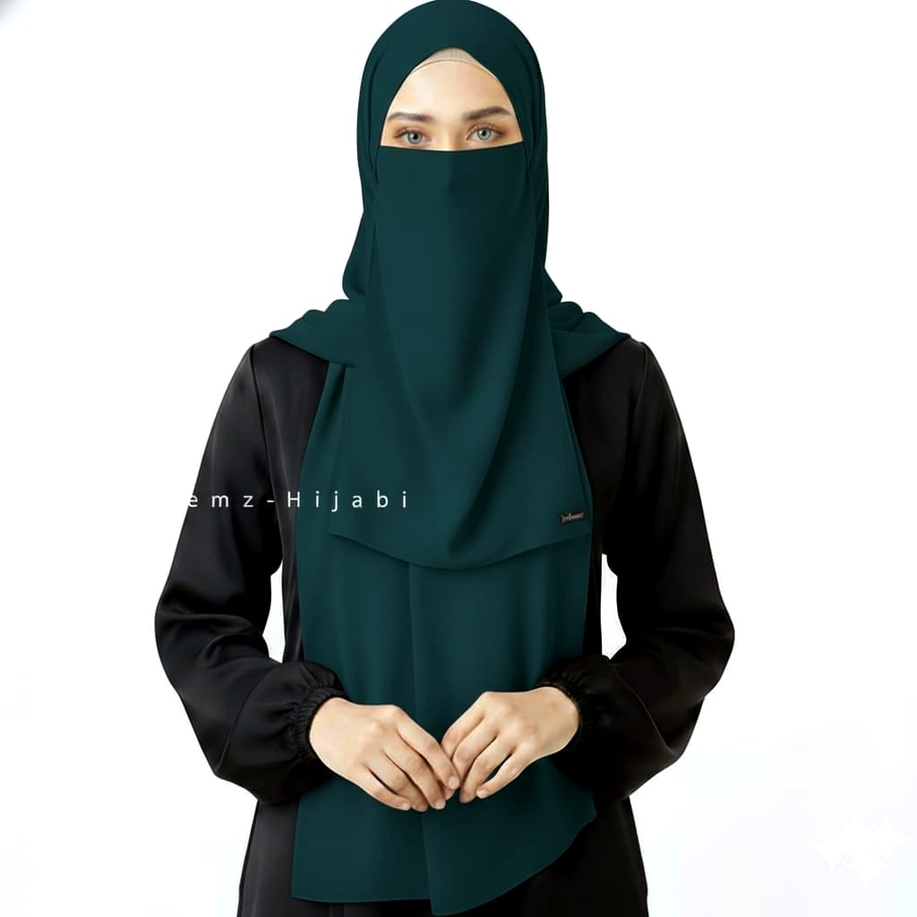 Hijab Naqab Set - Midnight Green