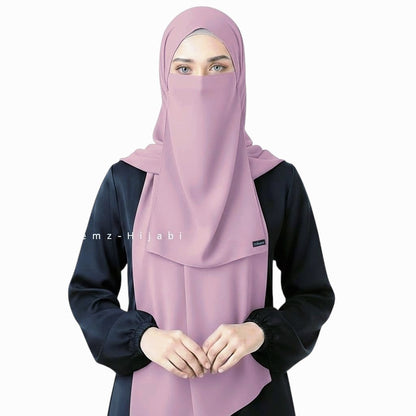 Hijab Naqab Set Lavender Pink