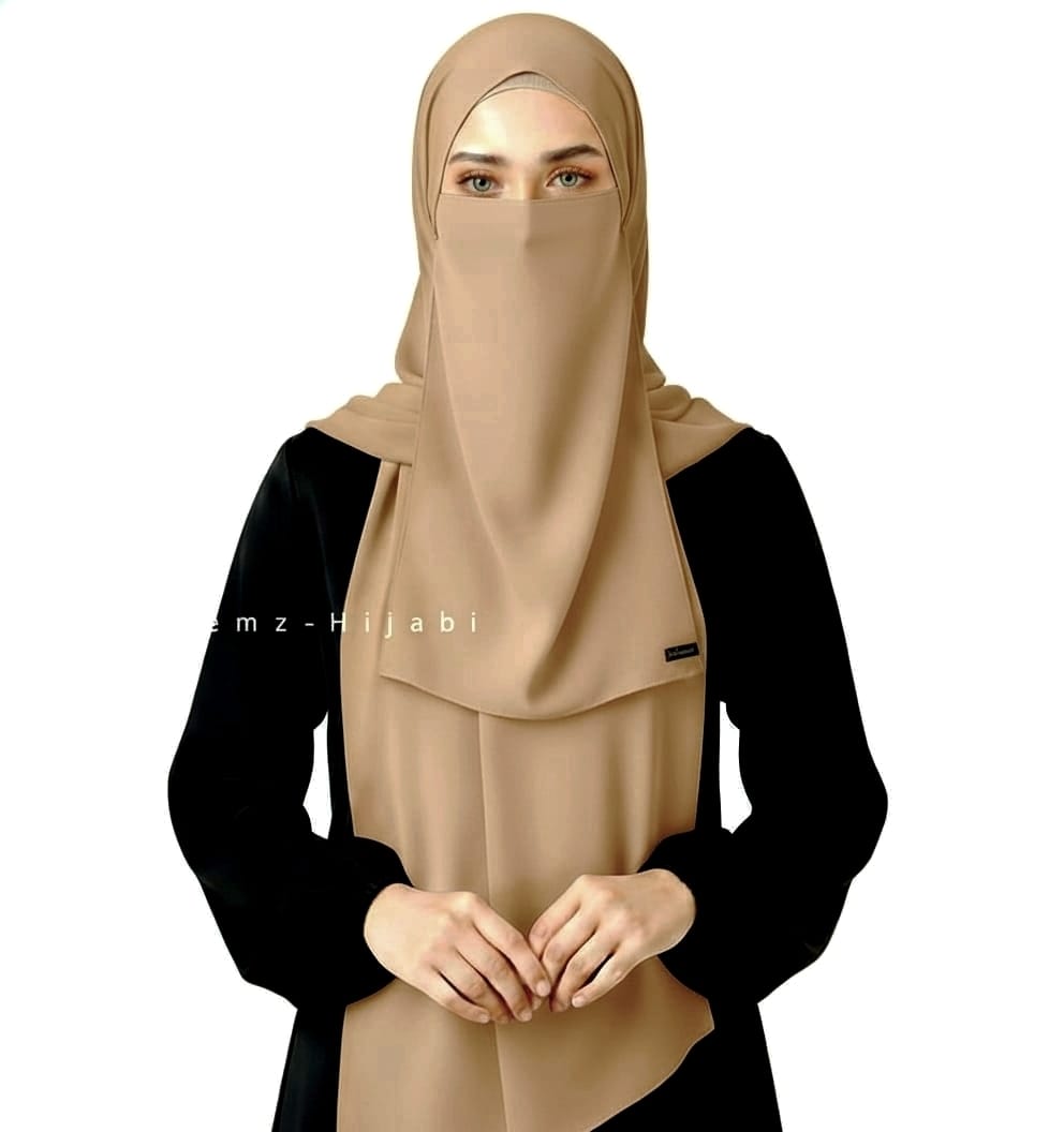 Hijab Naqab Set Khaki dark