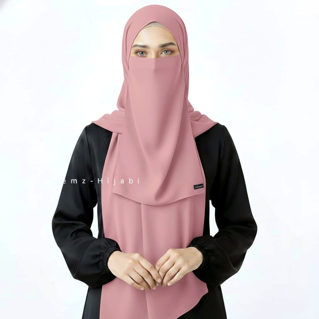 Hijab Naqab Set Blush Pink