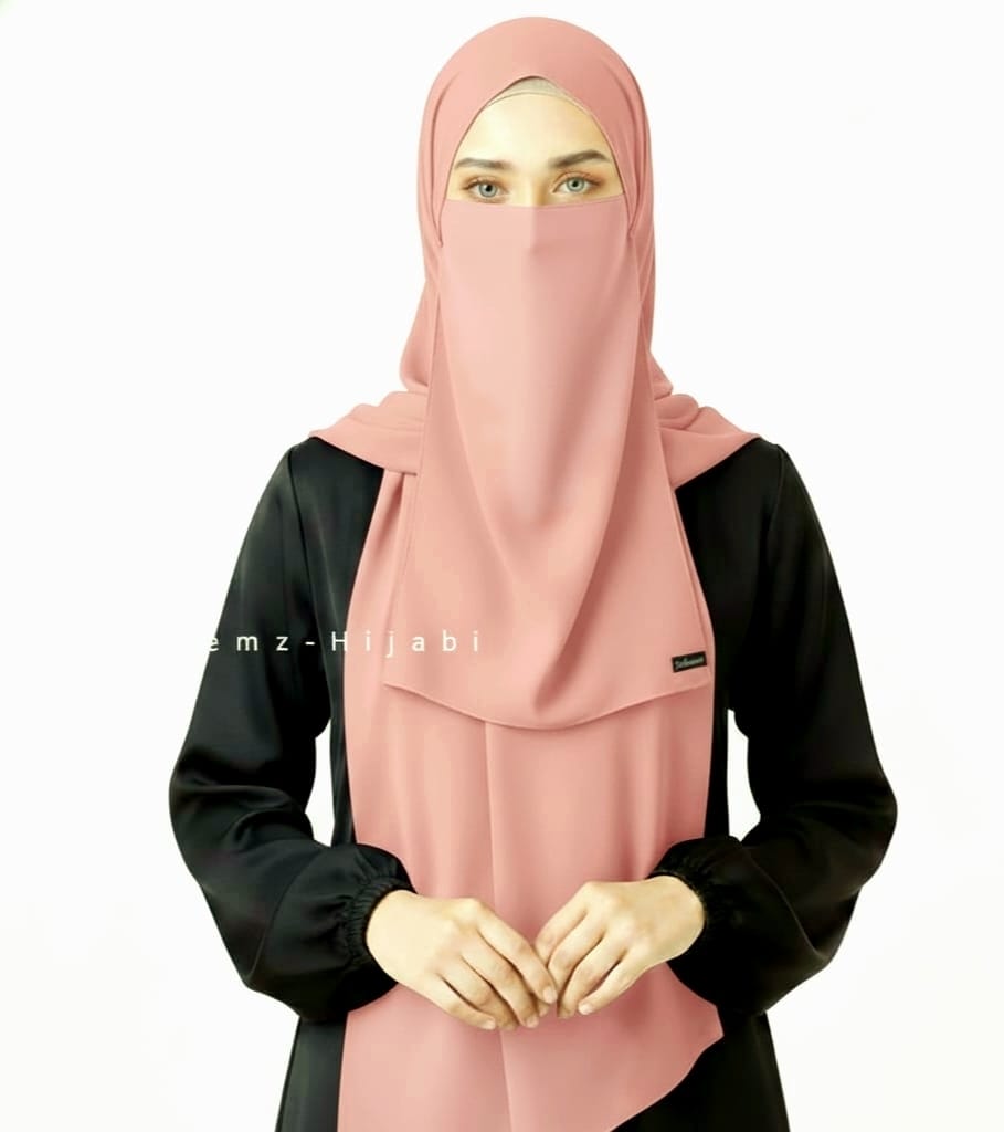 Hijab Naqab Set Apricot peach