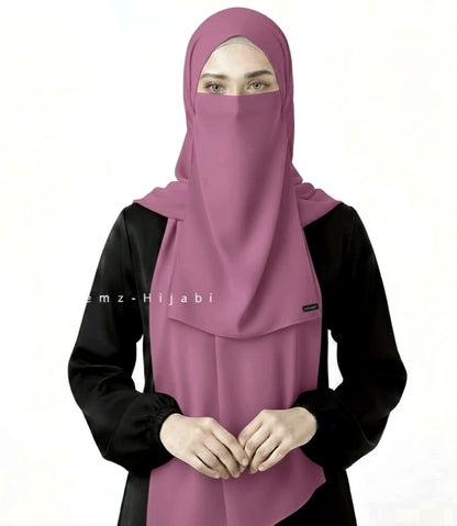 Hijab Naqab Set Tea Pink 1
