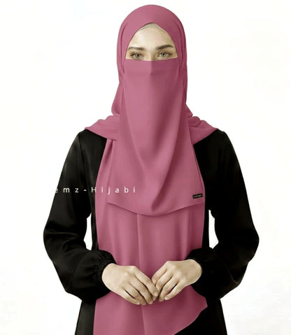 Hijab Naqab Set Tea pink 2