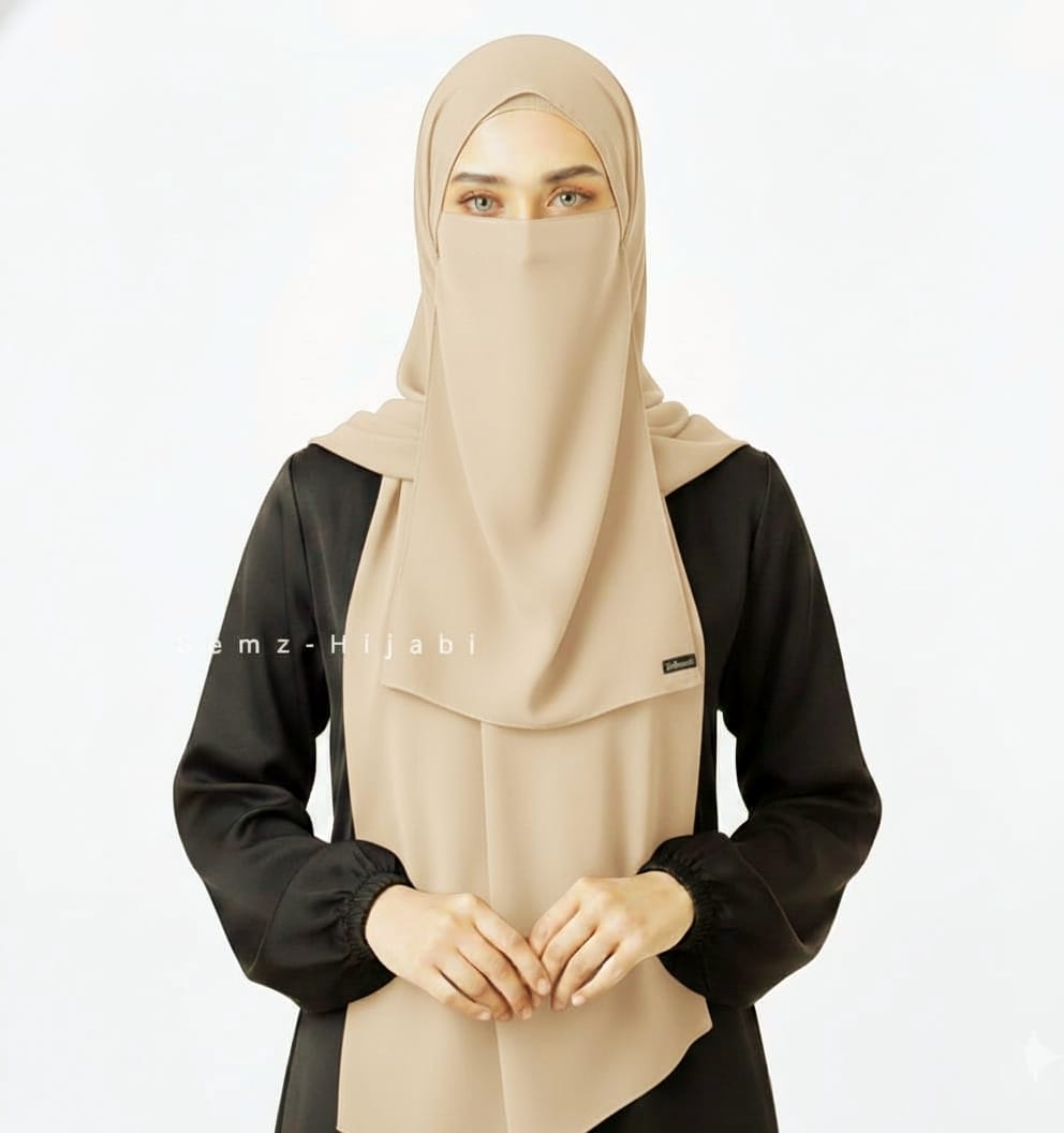 Hijab Naqab Set Butter cream