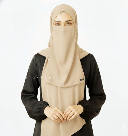 Hijab Naqab Set Butter cream