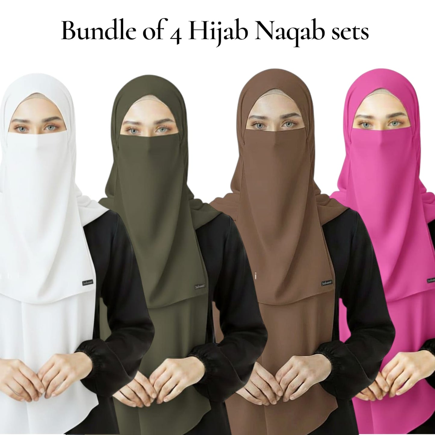 Bundle Of Four Hijab Naqab Set _Design9
