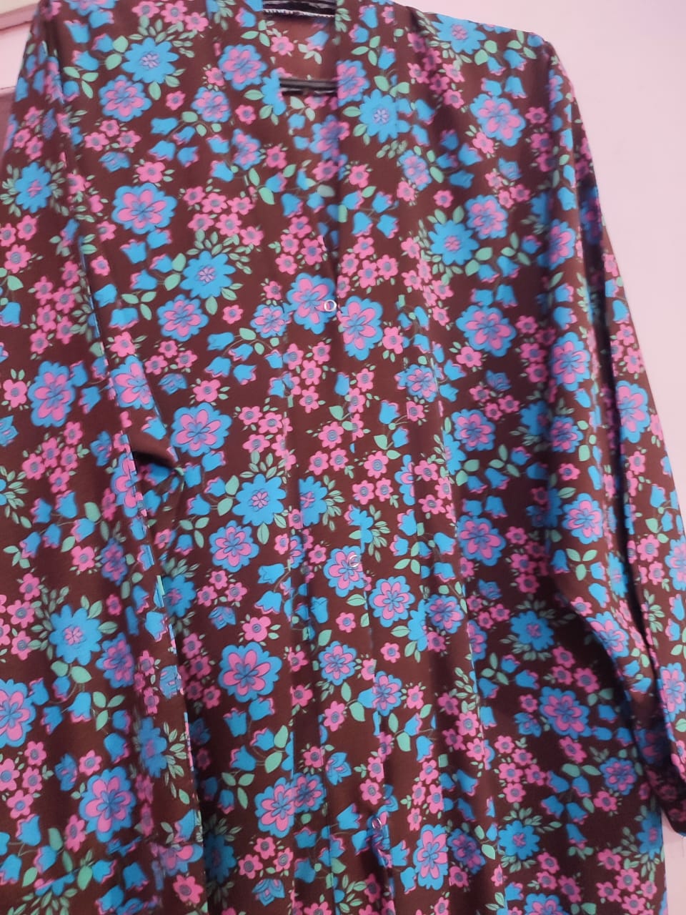 Printed Front Open Floral Abaya
