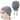 Ruffled Stretch Cap Light Grey