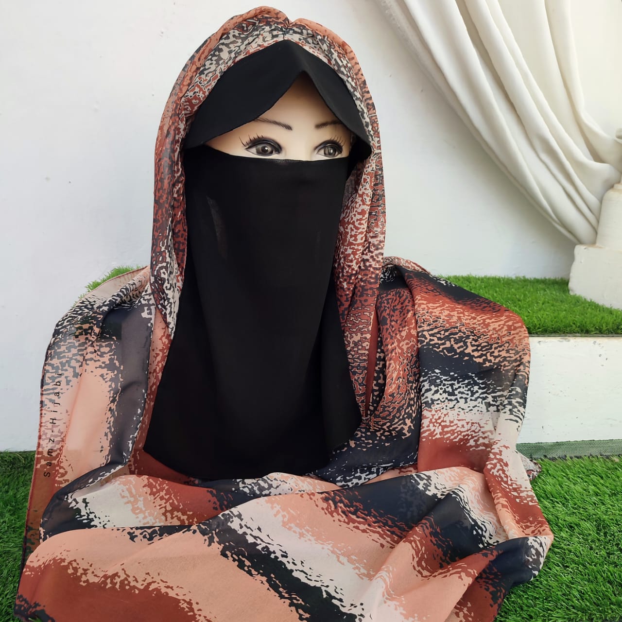 Instant Cap Hijab Set -Design 12