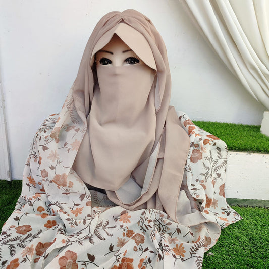 Instant Cap Hijab Set -Design 17