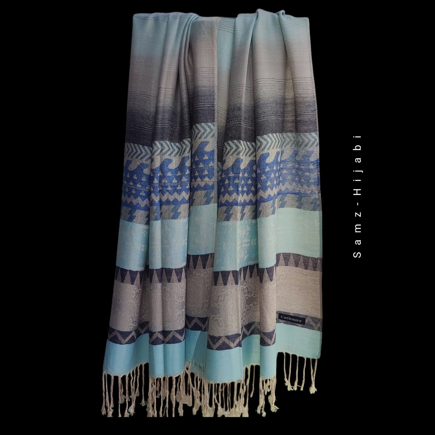 Mishal Pashmina Hijab Baby Blue