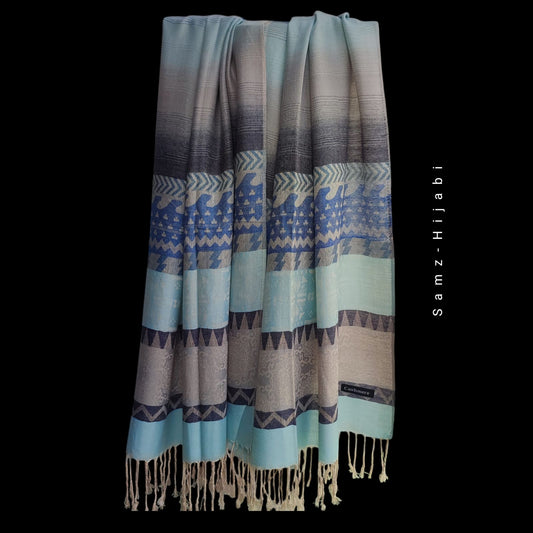 Mishal Pashmina Hijab Baby Blue