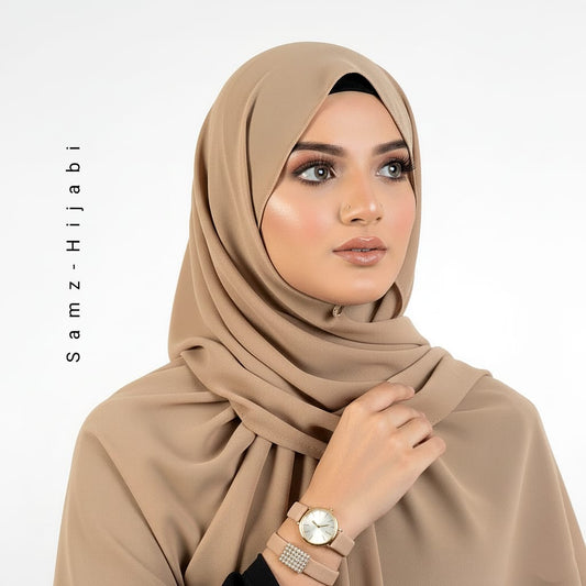 Watch Bracelet And Hijab Set _ Hazel Brown