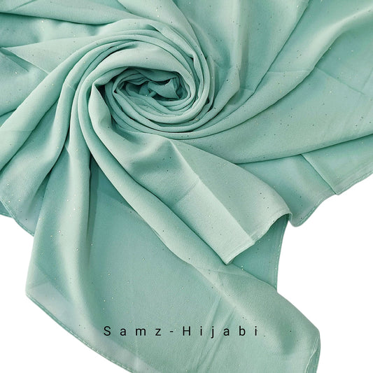 Sparkling Glitter Hijab- Baby Blue