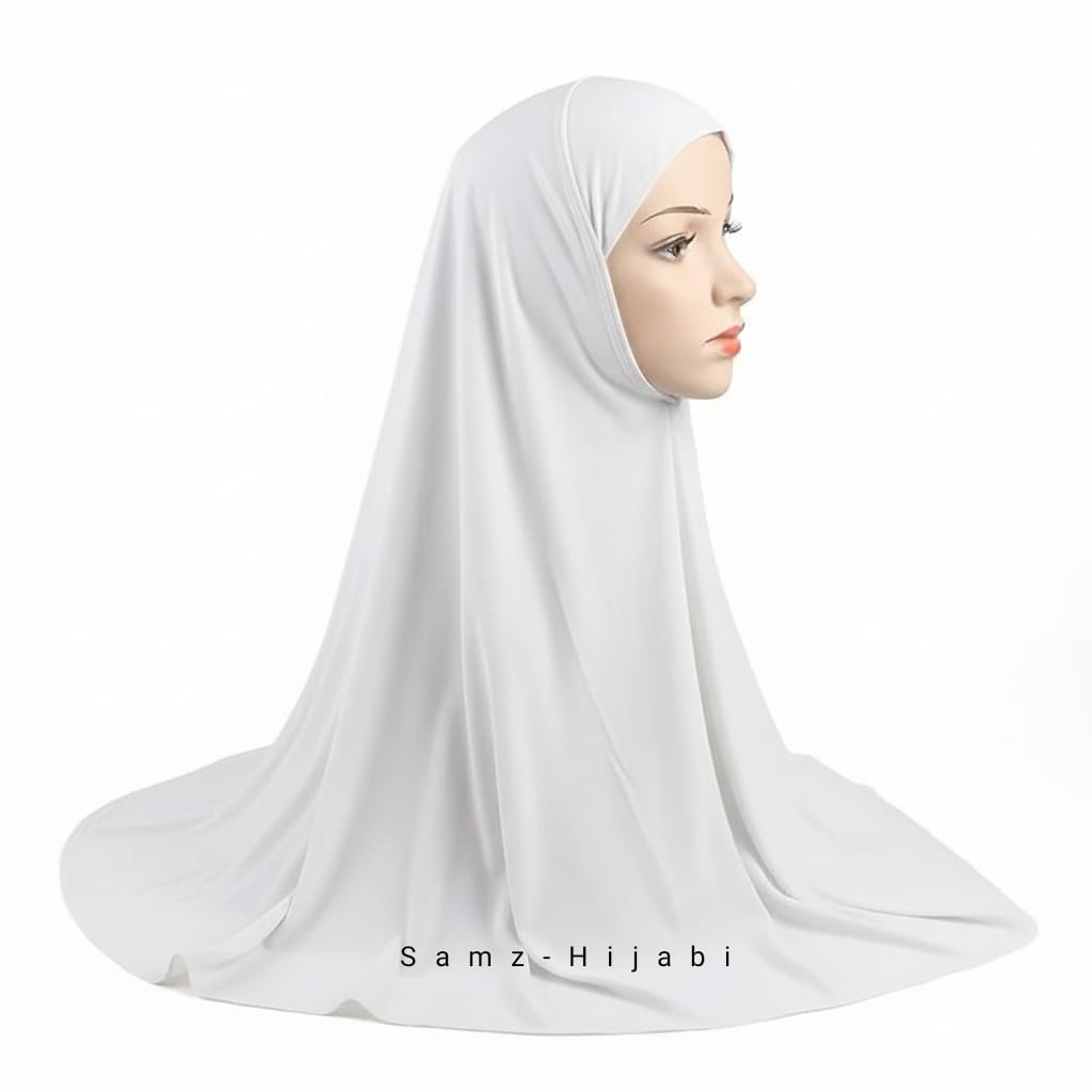 kids Khimar Makhna (Milky White)