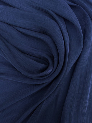 Organza Silk Hijab _Navy Blue