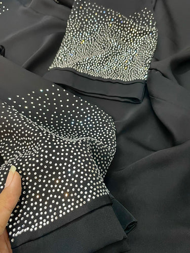 Lux-Sparkling Motives Abaya With Hijab