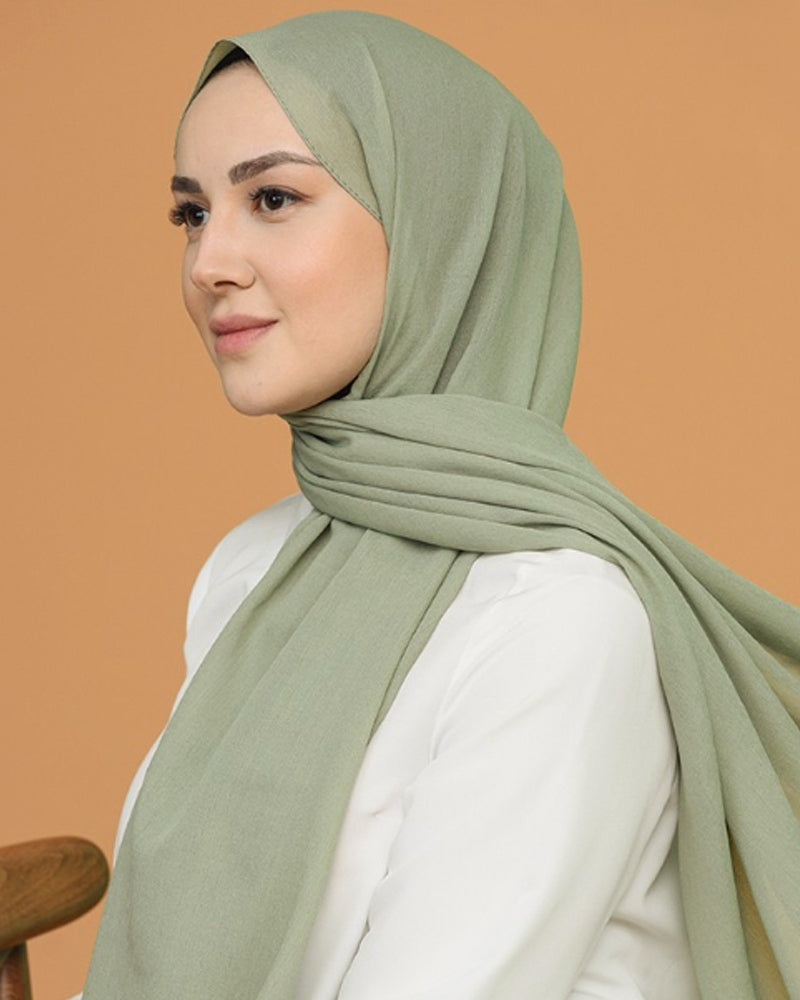 Chiffon Georgette Hijab - Pistachio Green