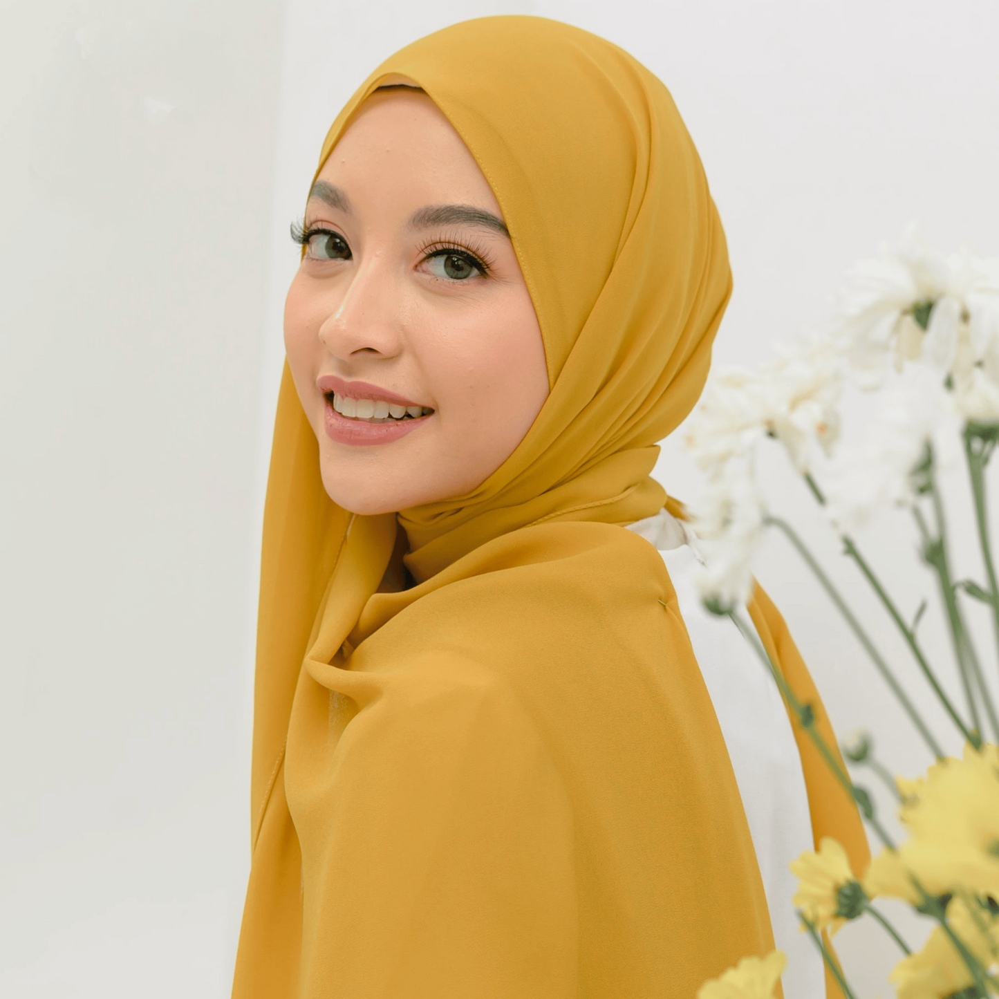 Chiffon Georgette Hijabs - Sunflower Mustard