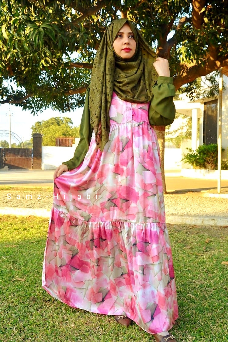 Whisper Modern Abaya - Pink