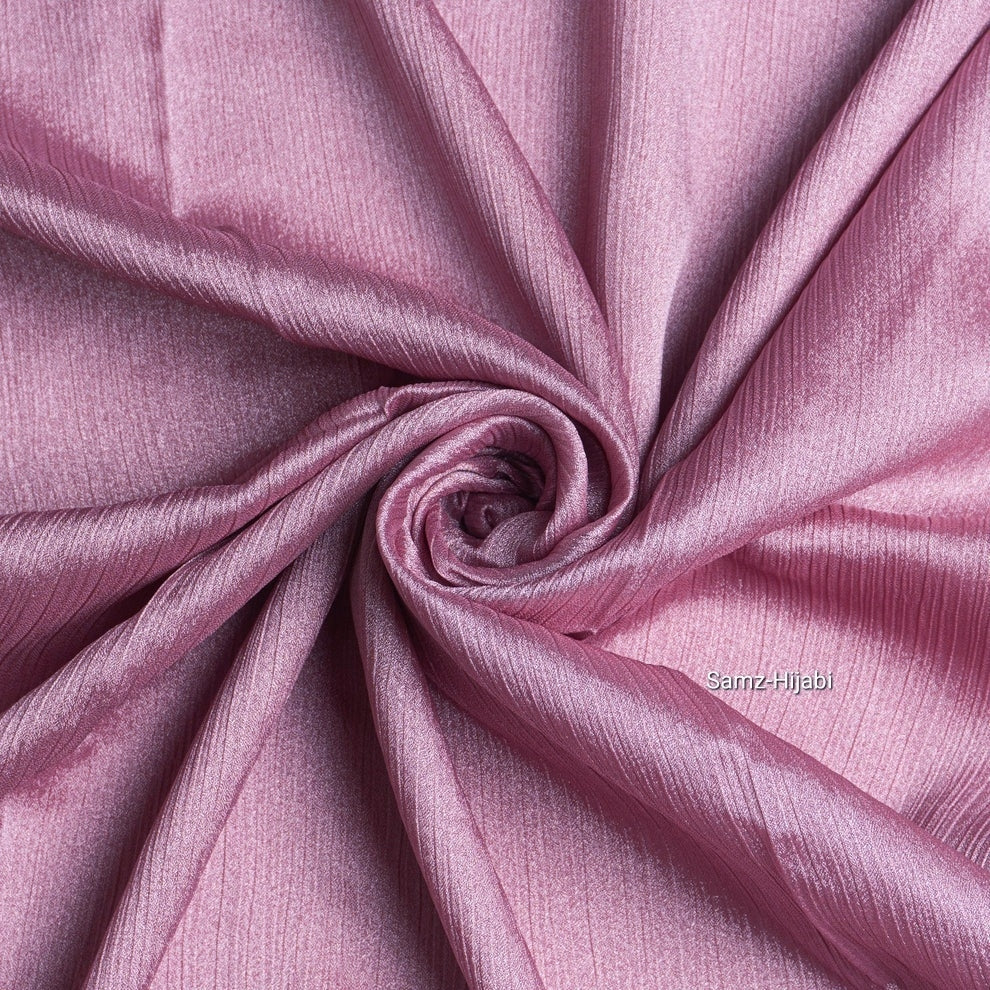 Luminous Crinkle Silk Hijab Tea Pink