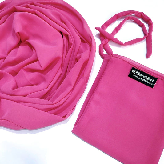 Hijab Naqab Set Hot Pink