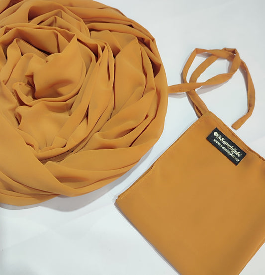 Hijab Naqab Set - Mustard