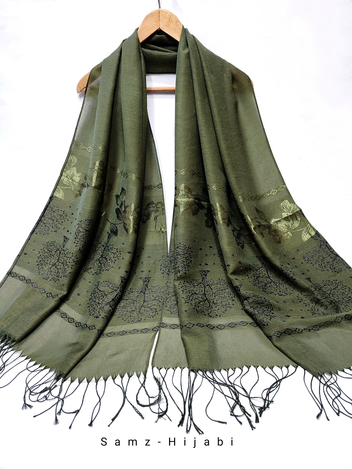 Bottom Tree Lawn Hijab - Olive