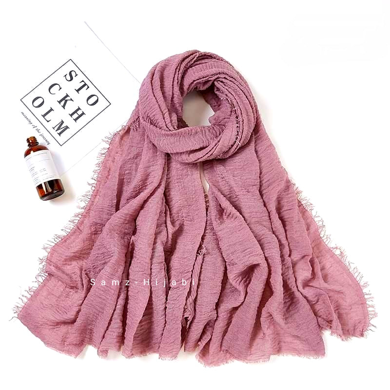 Summer Crimps Hijab - Tea pink 2