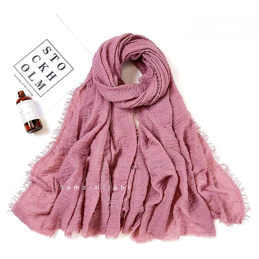 Summer Crimps Hijab - Tea pink 2