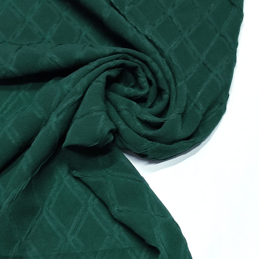 Diamond Cube Georgette Hijab Emerald Green