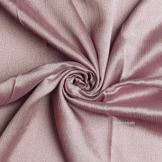 Luminous Crinkle Silk Hijab - Nude Pink