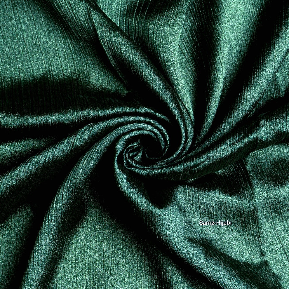 Luminous Crinkle Silk Hijab Dark Mint