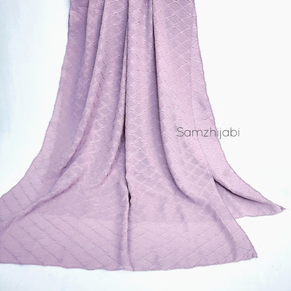 Diamond Cube Georgette Hijab Lavender