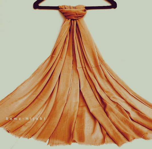Turkish Lawn Hijab Camel Brown